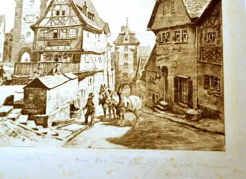 Radierung,Rothenburg ob der Tauber,sign. Rudolf Schacht(1900-1974)