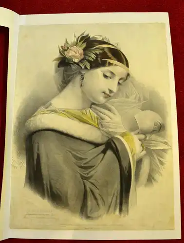 Lithografie,Dame mit Maske,Etudes Choisies,(ausgewählte Studien)Lemercier Paris