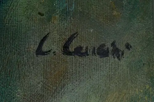 Ölbild,italienische Landschaft,sign L.Lenzini ?gerahmt,Leinwand auf Holzplatte