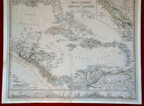 Landkarte,West-Indien und Central-Amerika,1850,Gotha,Justus Perthes