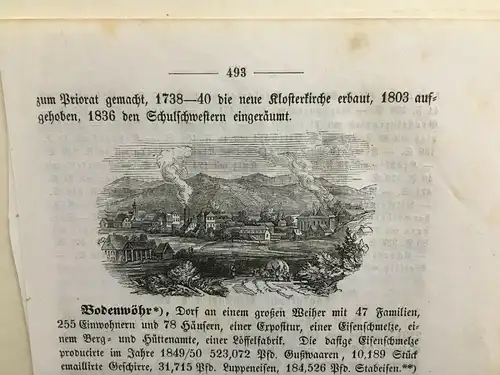 Holzschnitt , Bodenwöhr, etwas 1852