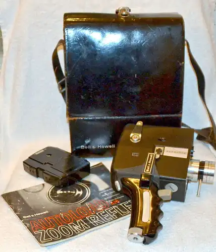 Photografica,Filmkamera,Bell&Howell,Zoom Reflex, mit Tasche+Gebrauchsanleitung