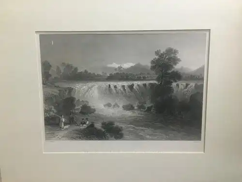 Grafik,Stahlstich, Fall of the river Cydnus near Tarsus,1840