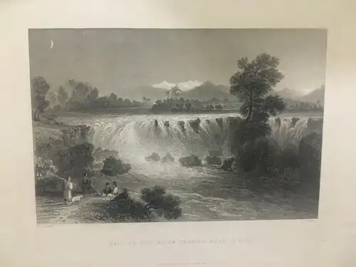 Grafik,Stahlstich, Fall of the river Cydnus near Tarsus,1840
