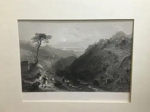 Grafik,Stahlstich,Village of Eden,1840
