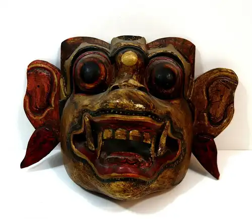 Holzmaske,Indonesien,Barong,20.Jhrdt,vergoldet