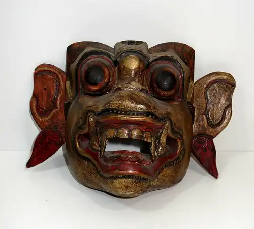 Holzmaske,Indonesien,Barong,20.Jhrdt,vergoldet