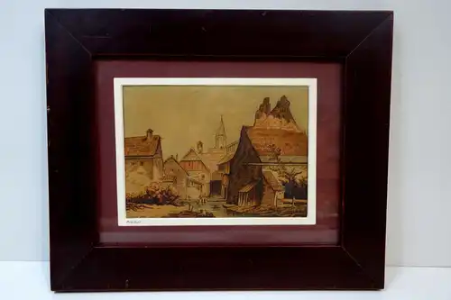 Aquarell,Stadtansicht, sign.Brücher 1898