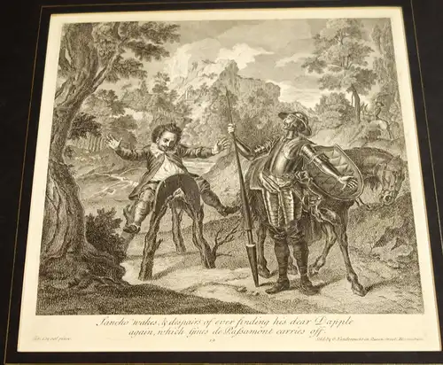 Grafik,Kupferstich,Don Quichote,1725,Nr.19,Charles A.Coypel ,G. Vandergucht