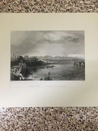 Grafik,Stahlstich, Adana. Mount Taurus in the distance,Taurusgebirge,1840