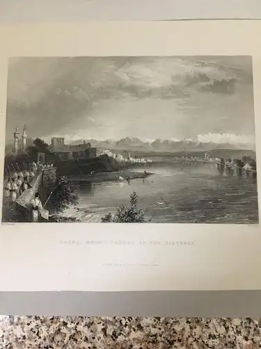 Grafik,Stahlstich, Adana. Mount Taurus in the distance,Taurusgebirge,1840