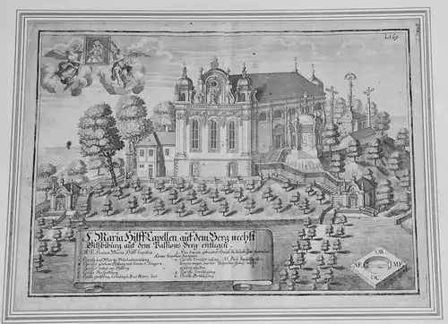 Grafik,Kupferstich,Vilsbiburg,Maria-Hilf Kapelle, 1723, Michael Wening