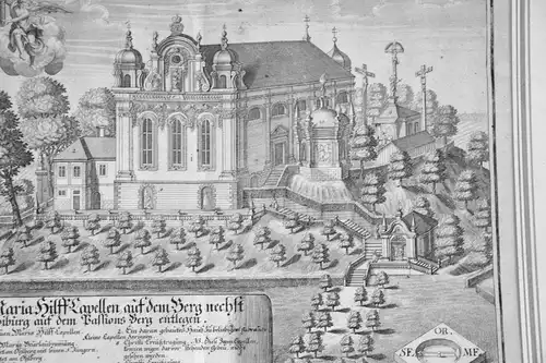 Grafik,Kupferstich,Vilsbiburg,Maria-Hilf Kapelle, 1723, Michael Wening