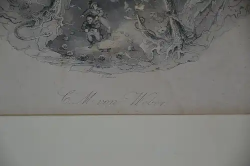 Stahlstich, C.M. von Weber, gest. Payne, etwa 1850