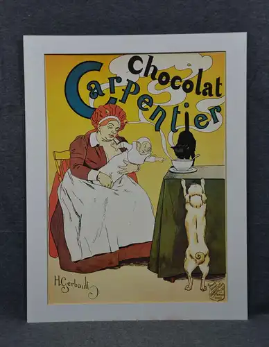 Werbegrafik, Poster, Chocolat Carpentier, Grafik von 1897, H. Gerbault