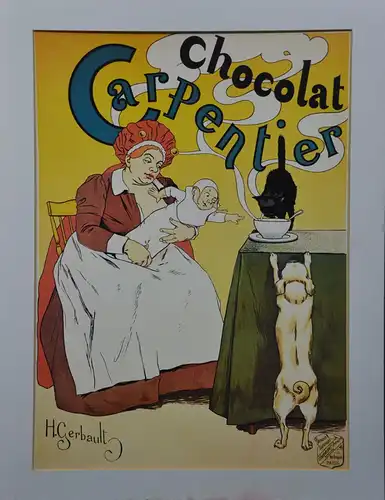 Werbegrafik, Poster, Chocolat Carpentier, Grafik von 1897, H. Gerbault