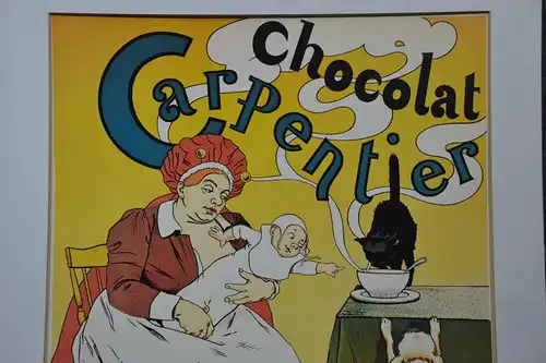 Werbegrafik, Poster, Chocolat Carpentier, Grafik von 1897, H. Gerbault