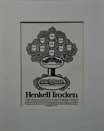 Werbegrafik, Henkell trocken, s/w