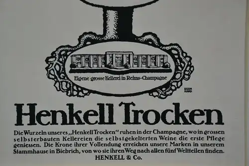 Werbegrafik, Henkell trocken, s/w