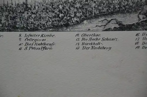 Kupferstich auf Büttenpapier, Neuburg an der Donau, Meyer, Merian , 1657