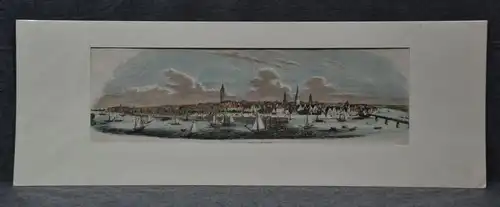 Stahlstich, koloriert, Ansicht von Bremen, etwa 1880