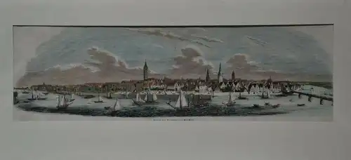 Stahlstich, koloriert, Ansicht von Bremen, etwa 1880