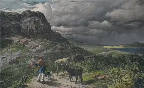 Stahlstich,koloriert, In the Highlands, R. Carrick, E. Brandard