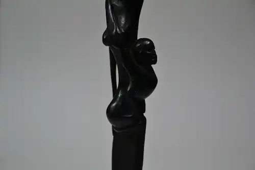 Afrikanische Skulptur, Schwangere Frau, Ebenholz, handgeschnitzt