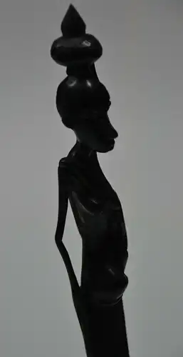 Afrikanische Skulptur, Schwangere Frau, Ebenholz, handgeschnitzt