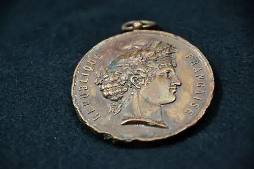 Medaille, Kupfer, Frankreich 1880, Boulogne sur Seine,