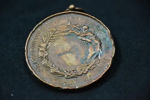 Medaille, Kupfer, Frankreich 1880, Boulogne sur Seine,