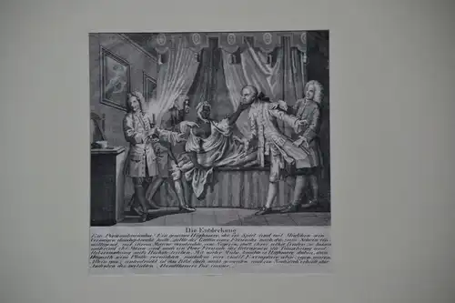 Kupferstich, Die Entdeckung,erotisches Abenteuer, etwa 1900