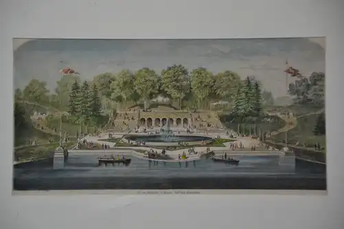 Holzschnitt, koloriert, Central Park New York, etwa 1890