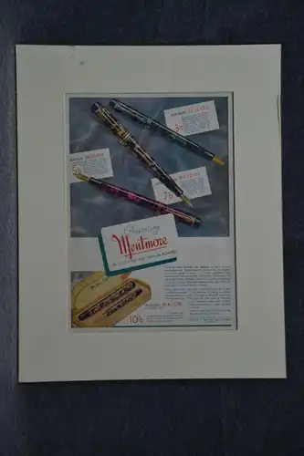 Druck, Werbung, Mentmore Writing Set, Werbeplakat 1934,im Passepartout