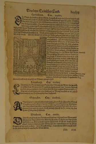 Buch,Von dem Teutschen Land,Einzelblatt a. e.alten Chronik,Sebastian Franck,1530