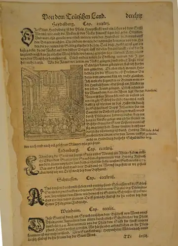 Buch,Von dem Teutschen Land,Einzelblatt a. e.alten Chronik,Sebastian Franck,1530