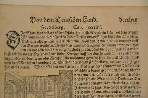 Buch,Von dem Teutschen Land,Einzelblatt a. e.alten Chronik,Sebastian Franck,1530