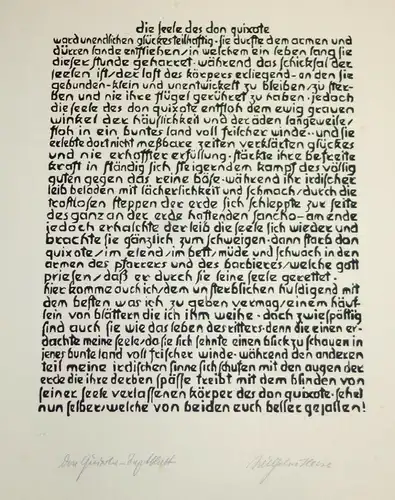 Don Quixote,24 handkolrierte Linolschnitte,Wilhelm Heise,München1919,i.Mappe,