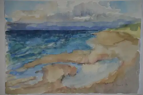 Aquarell, Meer, sign., dat. H. Schmitt, 86