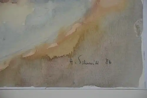 Aquarell, Meer, sign., dat. H. Schmitt, 86