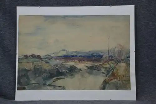 Aquarell, Otto Miller-Diflo, Landschaft mit Bergen, etwa 1930, unsign.