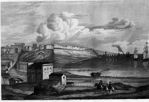 Grafik,Stahlstich,Gesamtansicht von Odessa, Bibliogr. Institut, 1837