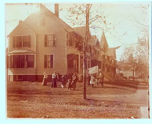 Fotografie,Monochrom,USA,wohl 1907,Flagge mit 46 Sternen