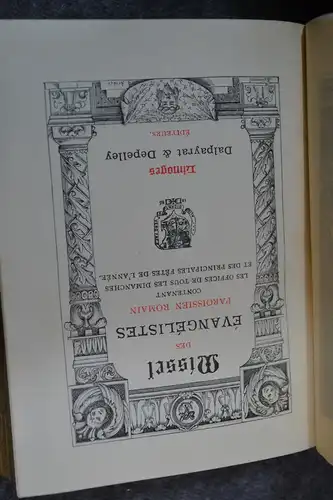 Religiöses Buch, Brevier, Missel des Evangelistes, 1902, filigr.Silberverschluß