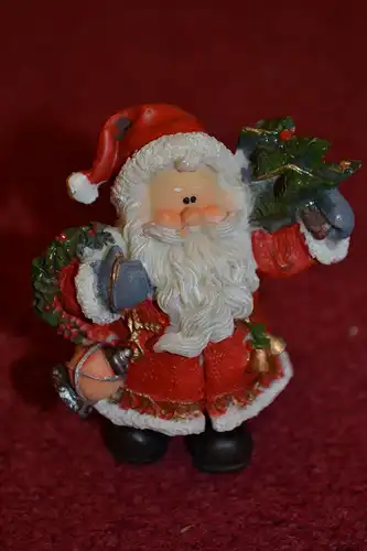 Weihnachten, Nikolaus, Kunststoff, handbemalt, ca. 7 cm