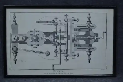 Stahlstich, Horlogerie , Plan de la Machine, gest. Bernard, etwa 1900