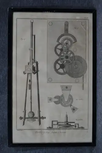 Stahlstich, Horlogerie , Pendule a secondes, gest. Bernard, etwa 1900