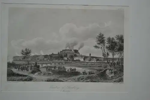 Stahlstich, Chavanne nach Simeon, Combat d´Ebelsberg, 1809, Gavard um 1840 gest.