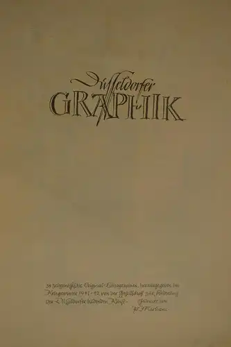 Druckgrafik, Kunsthalle Düsseldorf 1941, 13 Blätter,Original- Lithografien