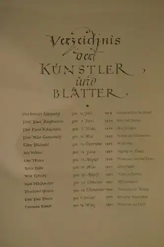 Druckgrafik, Kunsthalle Düsseldorf 1941, 13 Blätter,Original- Lithografien